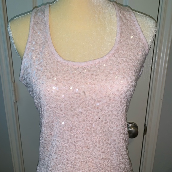 Tops - Pink sequins tank